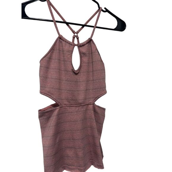 Free People Striped Sleeveless Keyhole Cut Out Mini Dress Multicolor Size Small - Picture 5 of 9